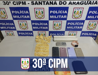 Em Santana do Araguaia, dupla é presa suspeita de tráfico de drogas