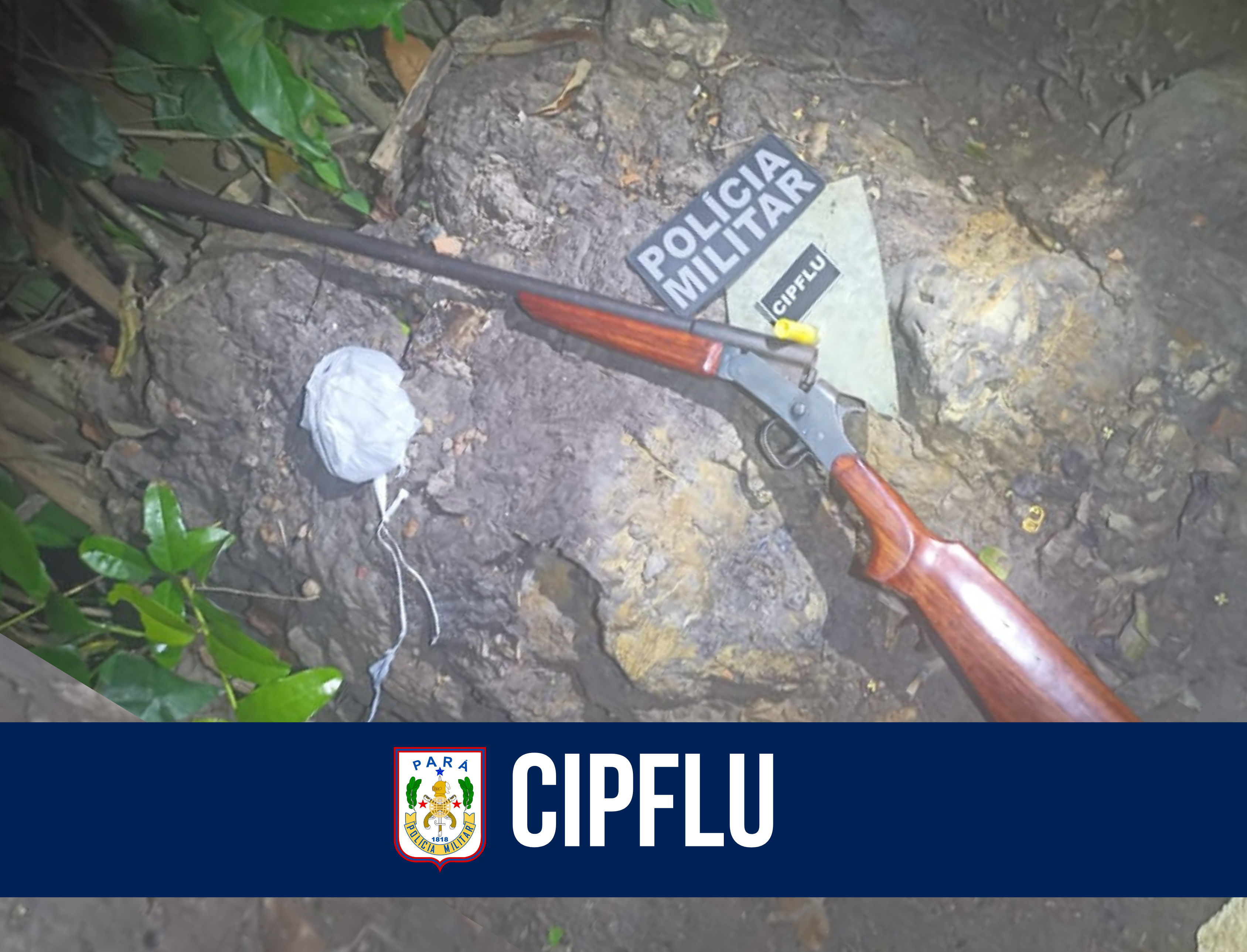 CIPFLU apreende arma de fogo e munição em Belém