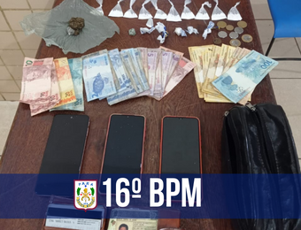 PM prende três pessoas por tráfico de drogas em Altamira