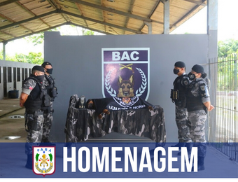 Cão de guarda e proteção do BAC recebe homenagem de despedida