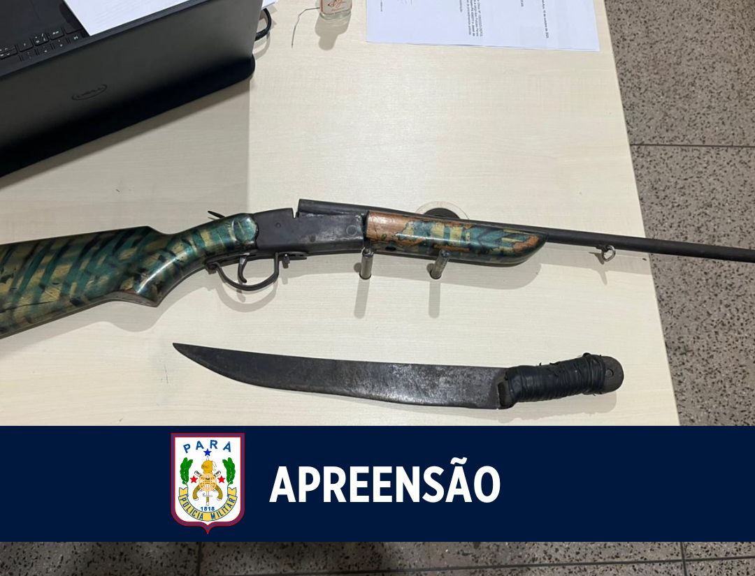 PM prende homem por violência  doméstica e posse ilegal de arma de fogo, em Tomé-Açu