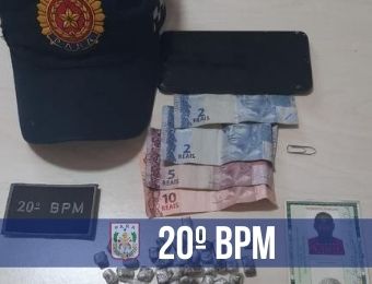 Suspeito de tráfico é preso pelo 20º BPM