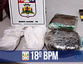Jovem é presa com quase 3kg de drogas em balsa no município de Monte Alegre