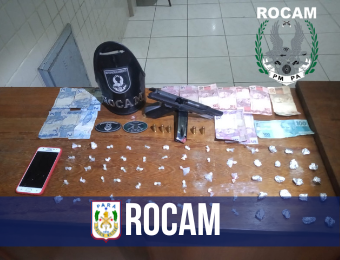 Rocam prende homem por porte ilegal de arma de fogo e tráfico de drogas em Castanhal