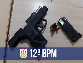 Em uma semana, 12º BPM apreende 8 armas de fogo