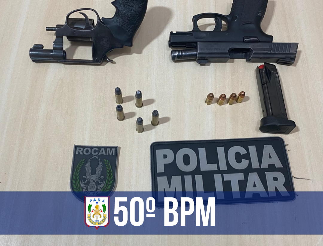 Em Jacundá, PM apreende duas armas de fogo e três motocicletas