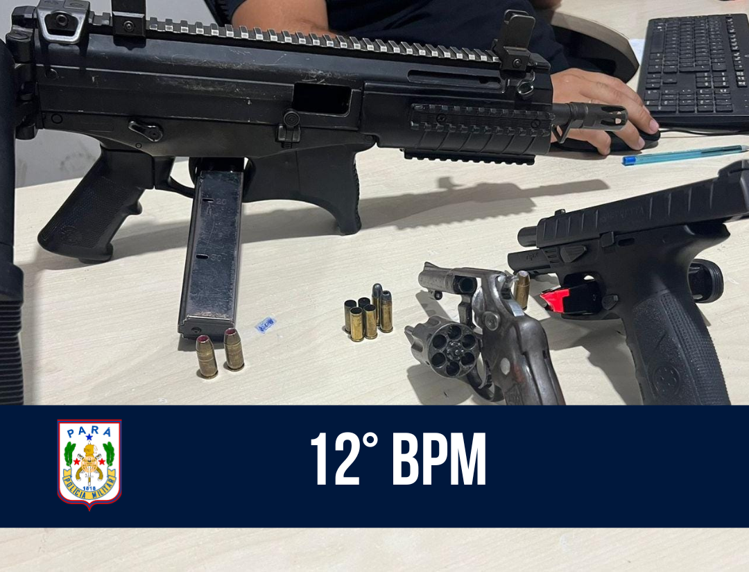 12º BPM realiza a prisão de dois homens e apreende arma de fogo em Santo Antônio do Tauá