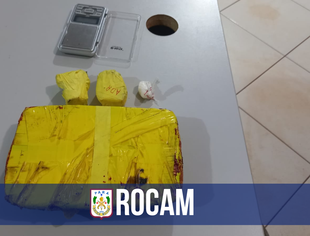 PM prende trio com mais de 1kg de drogas em Itaituba