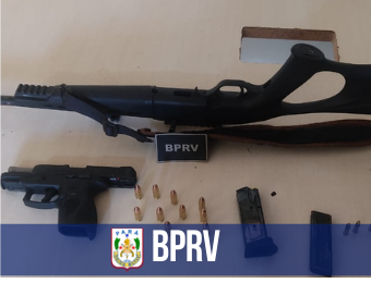 BPRv apreende armas de fogo e moto roubada em Altamira