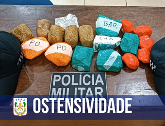 PM apreende quase 3kg de crack, cocaína e maconha em construção abandonada