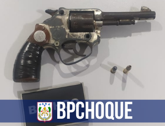 Batalhão de Choque apreende arma e munições com homem em Belém