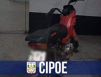 Cipoe recupera motocicleta roubada durante abordagem no bairro do Tapanã