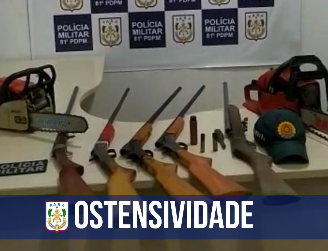 No Marajó, PM apreende armas de fogo e realiza prisão por tráfico de drogas