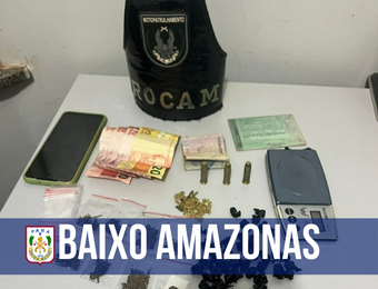 No Baixo Amazonas, PM prende homem por tráfico de drogas