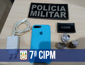 7ª CIPM prende três pessoas suspeitas de tráfico de drogas