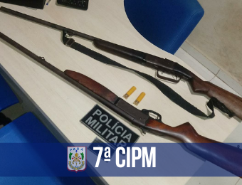 7ª CIPM apreende espingardas e prende casal por tentativa de homicídio em Novo Progresso