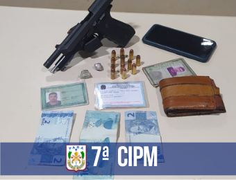 7ª CIPM apreende arma de fogo e munições escondidos em oficina no município de Novo Progresso