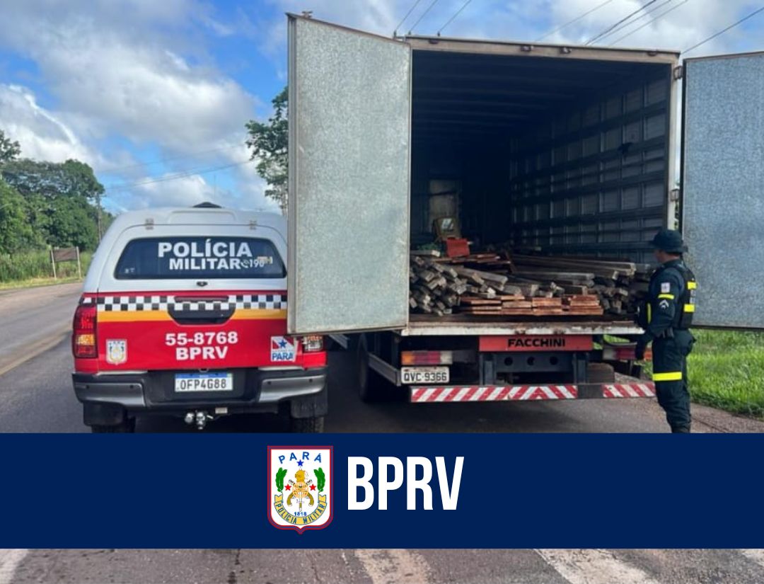 BPRV realiza operações pelo Estado que resultam na apreensão de madeiras ilegais e veículos irregulares