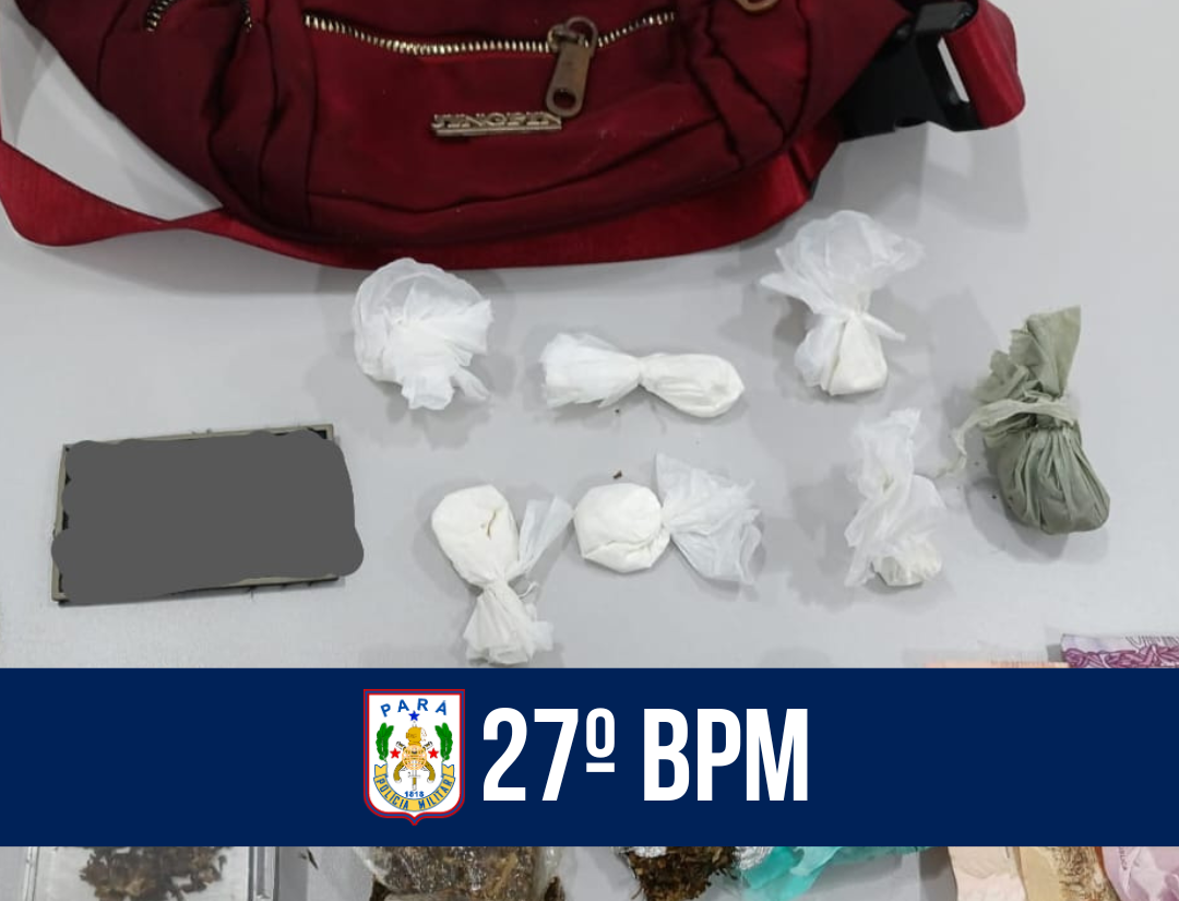 27º BPM realiza a prisão de dois homens por tráfico de entorpecentes em Belém