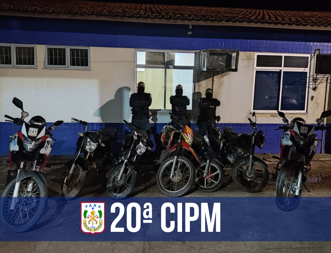 No Marajó, PM apreende cinco motocicletas irregulares