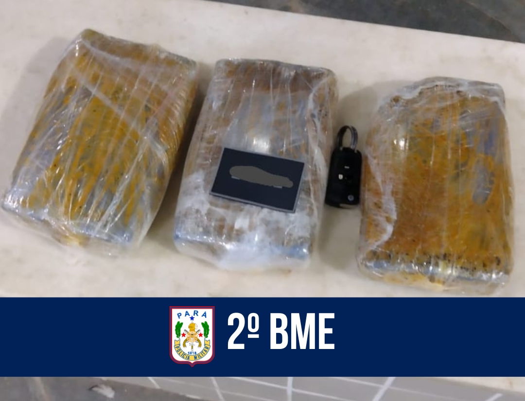 PM prende suspeitos e apreende adolescentes com 3 Kg de drogas em Santarém