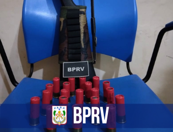 BPRv apreende espingarda e munições em rodovia paraense
