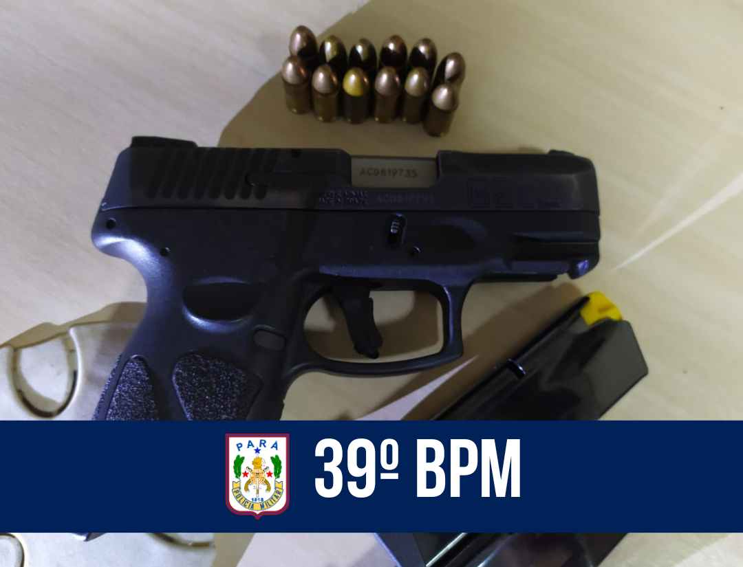 39º BPM realiza a apreensão de duas armas de fogo e munições em Benevides