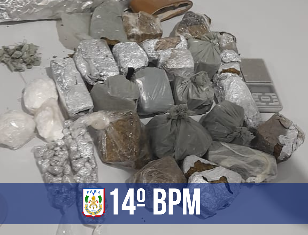 Em Barcarena, PM apreende mais de 2 kg de drogas