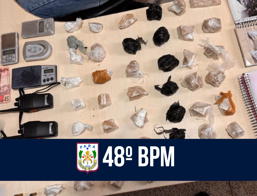 48º BPM desarticula ponto de tráfico de drogas na Vila Água Azul, em Tomé-Açu