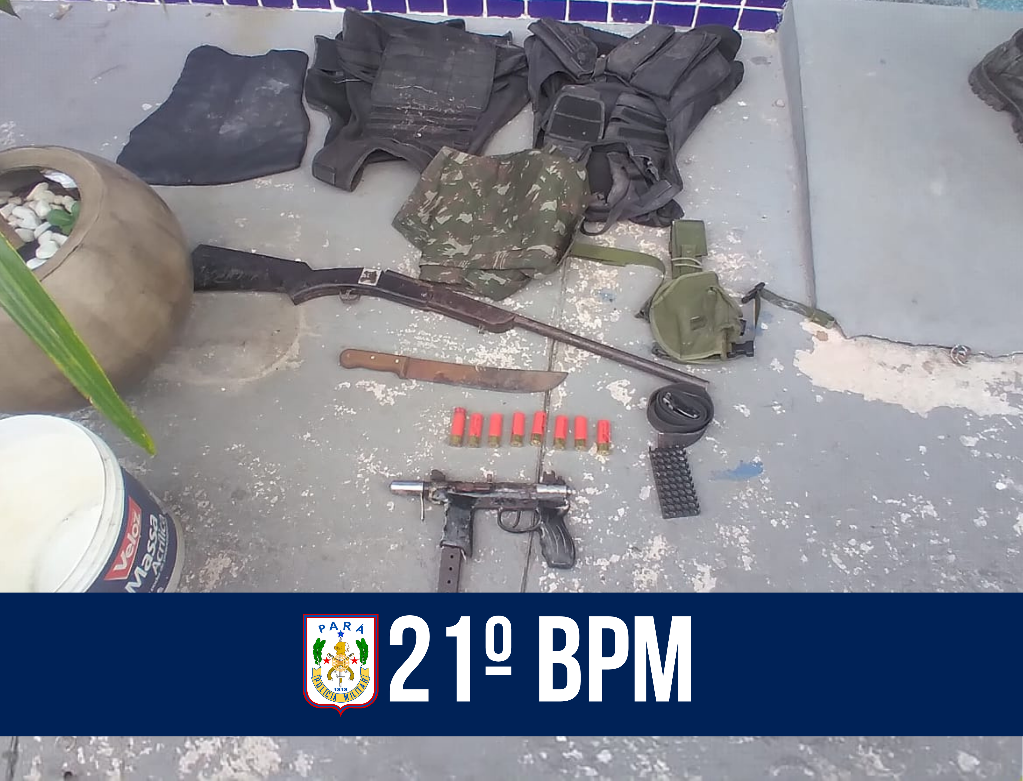 Ação da PM apreende armas de fogo em Marituba