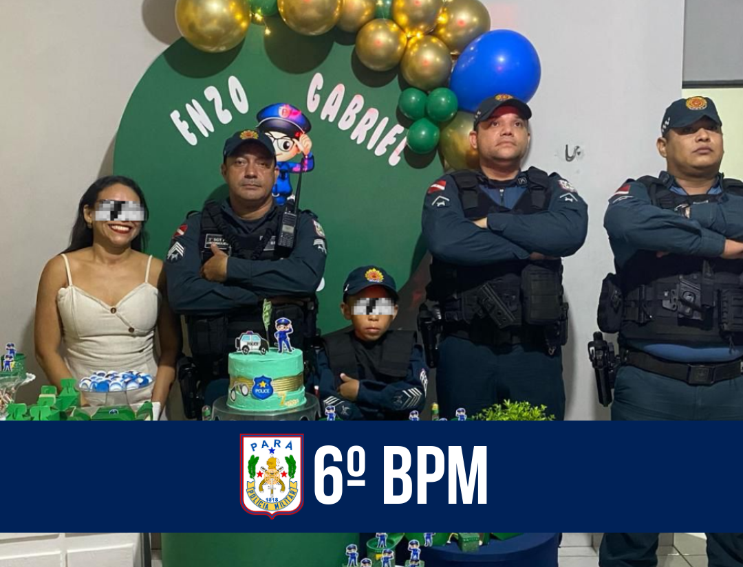 6º BPM participa aniversário de fã mirim em Ananindeua 