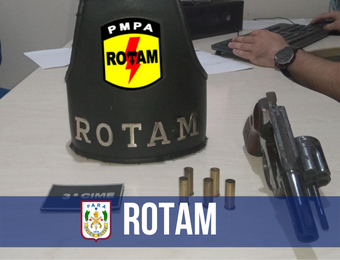 Batalhão de Rotam apreende arma de fogo e munições em São Francisco do Pará