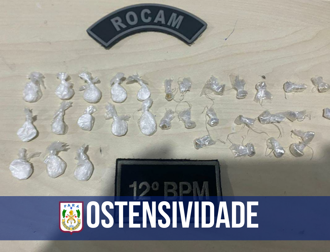 12º BPM prende mulher suspeita de tráfico e apreende mais de 30 porções de drogas