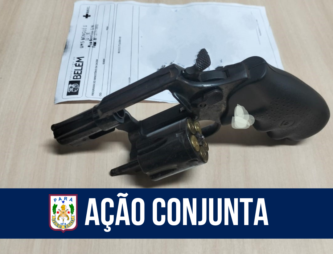 PM prende trio por roubo e apreende arma de fogo em Belém