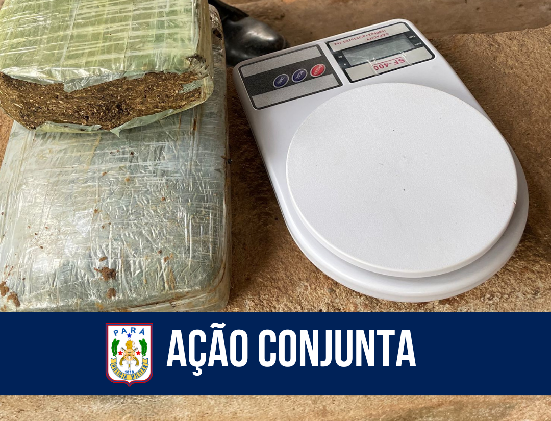 Ação conjunta da PM prende suspeito por tráfico de drogas em Pacajá 