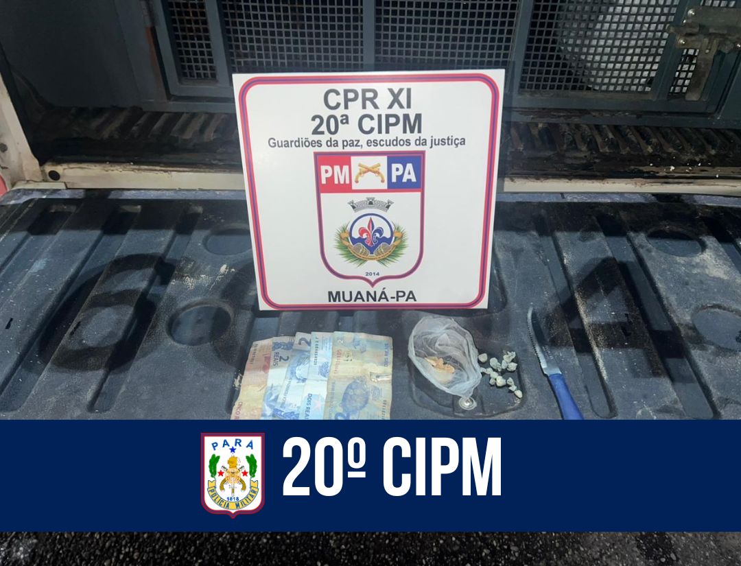20ª CIPM realiza prisão de três homens e apreensão de drogas em Muaná