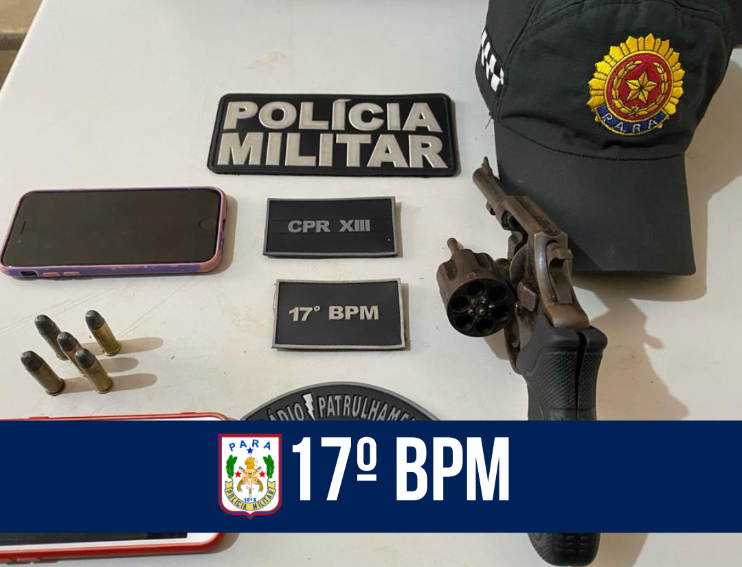 Em Rio Maria, 17º BPM prende casal por posse ilegal de arma de fogo