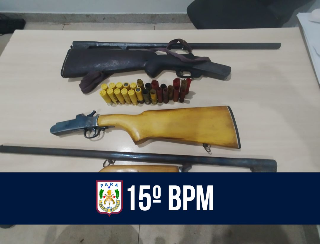 15º BPM realiza a apreensão de armas de fogo em Jacareacanga