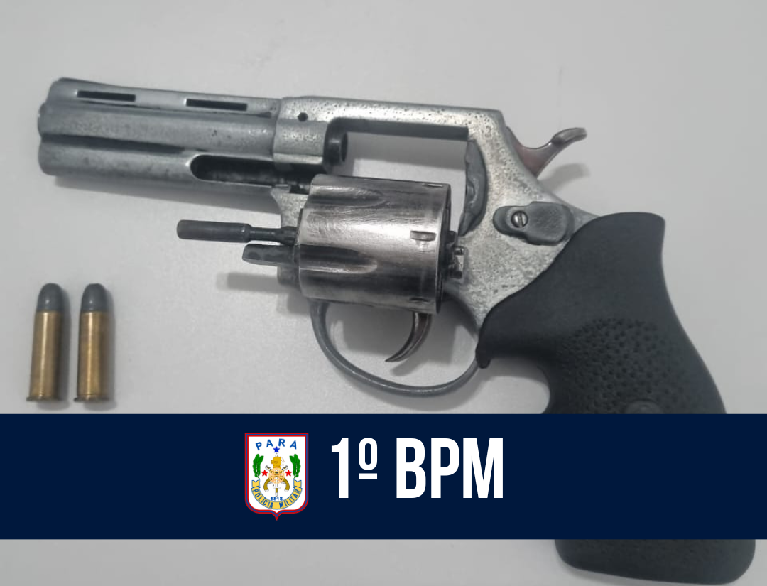 1º BPM prende suspeito por porte ilegal de arma de fogo no bairro do Marco
