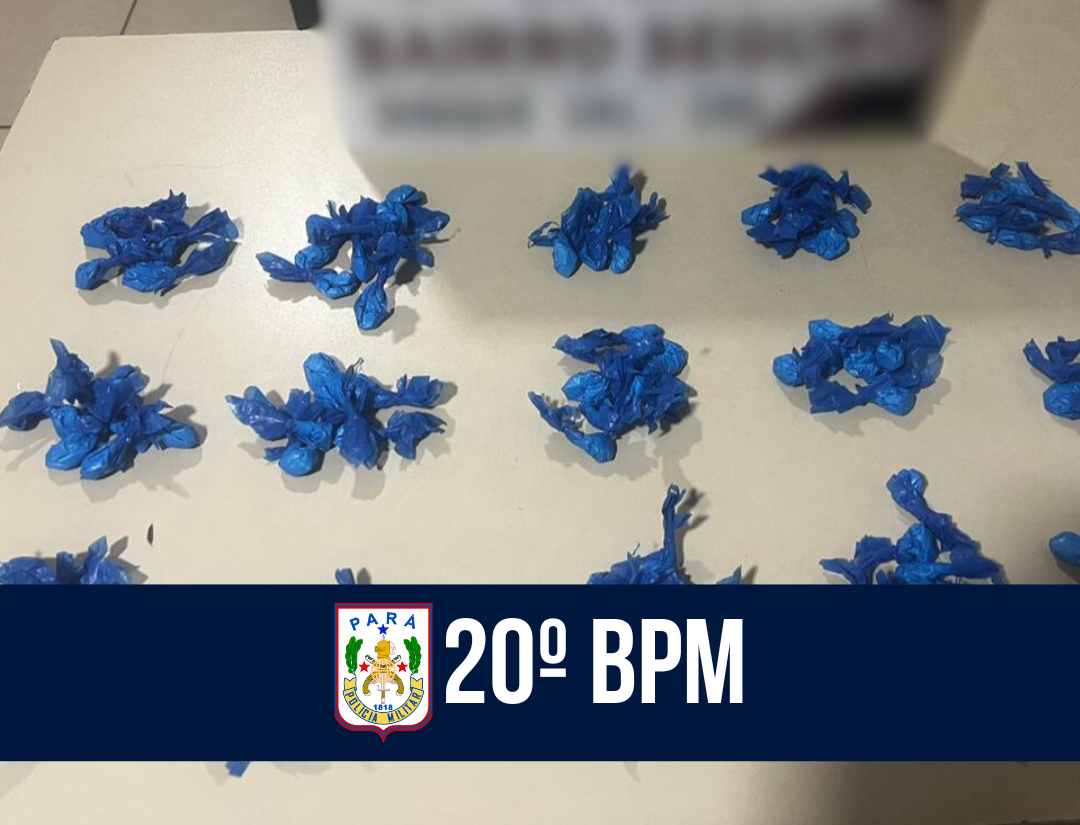 Em Belém, 20º BPM apreende quase 100 porções de entorpecentes