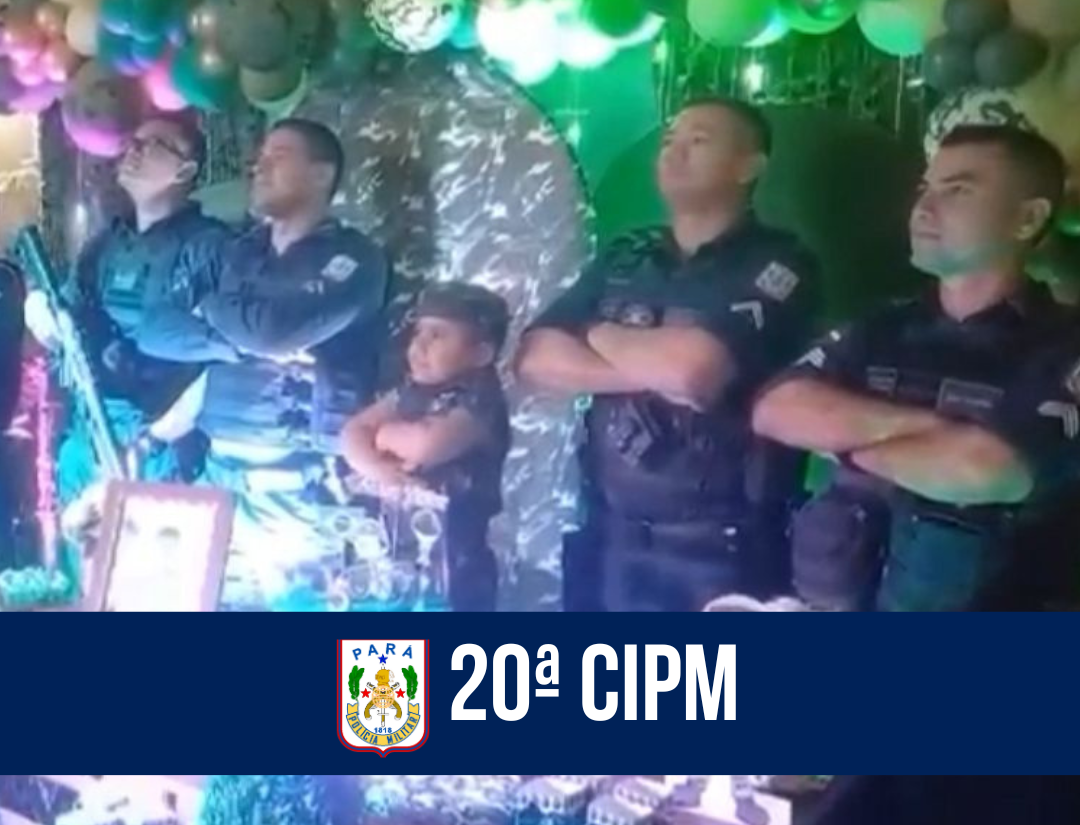 Policiais Militares surpreendem criança em festa de aniversário em Muaná.