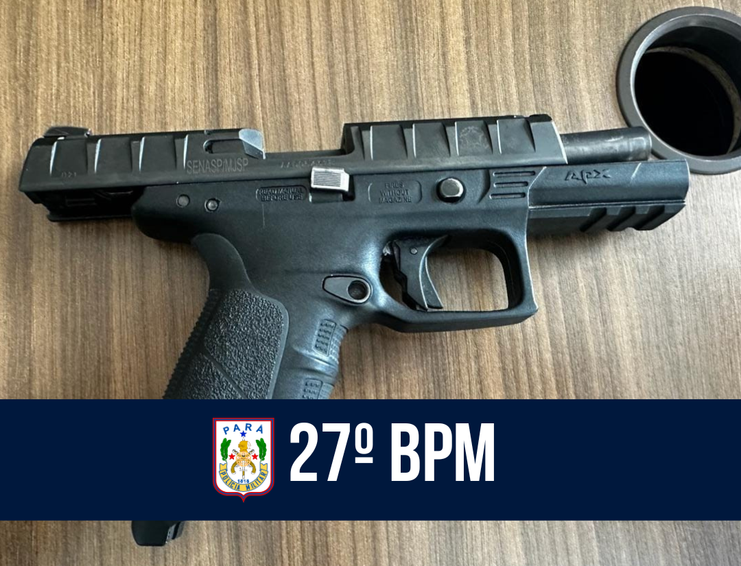 27º BPM prende homem por porte ilegal de arma de fogo em Belém