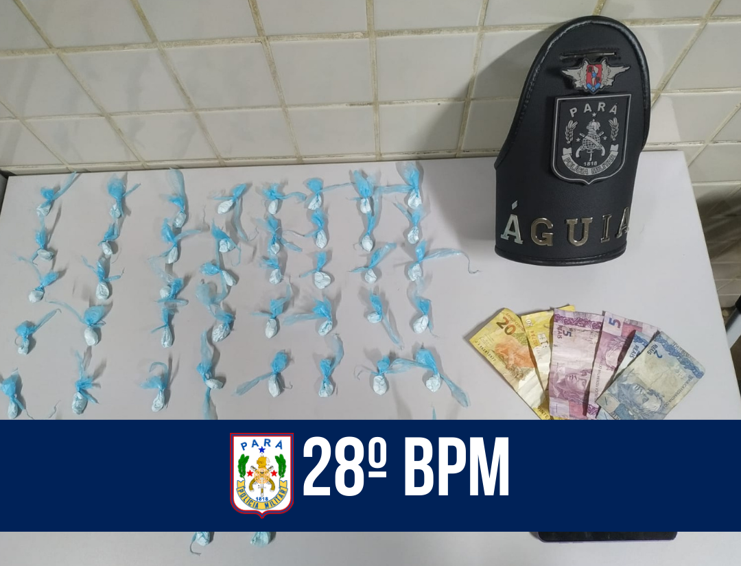 28º BPM prende homem por tráfico de entorpecentes em Belém