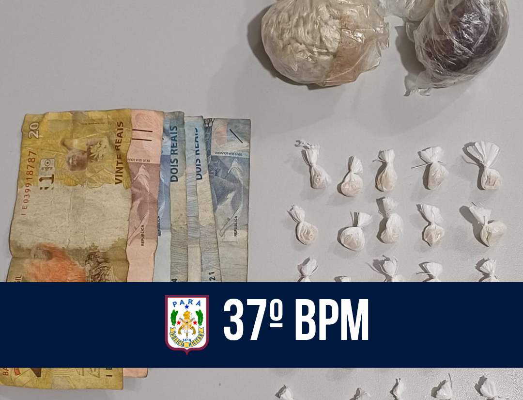 Em Belém, 37º BPM prende dupla por tráfico de entorpecentes