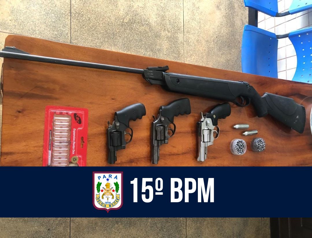 Em ação conjunta, 15º BPM prende dupla por porte ilegal de arma