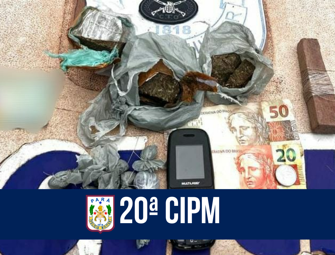 Em Pontas de Pedras, 20ª CIPM prende dupla por tráfico de drogas