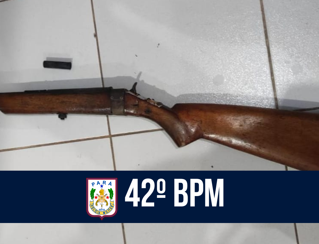 Em Irituia, 42° BPM realiza apreensão de arma de fogo