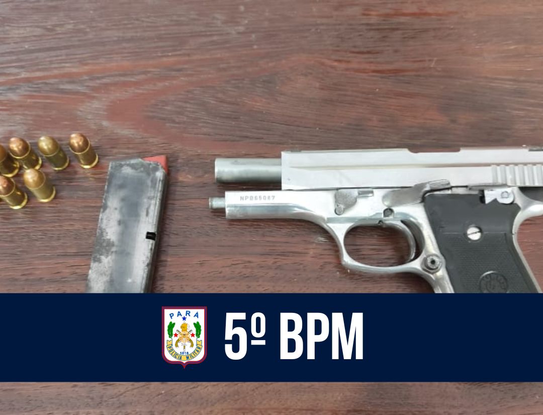 5º BPM prende homem por porte ilegal de arma de fogo em Castanhal