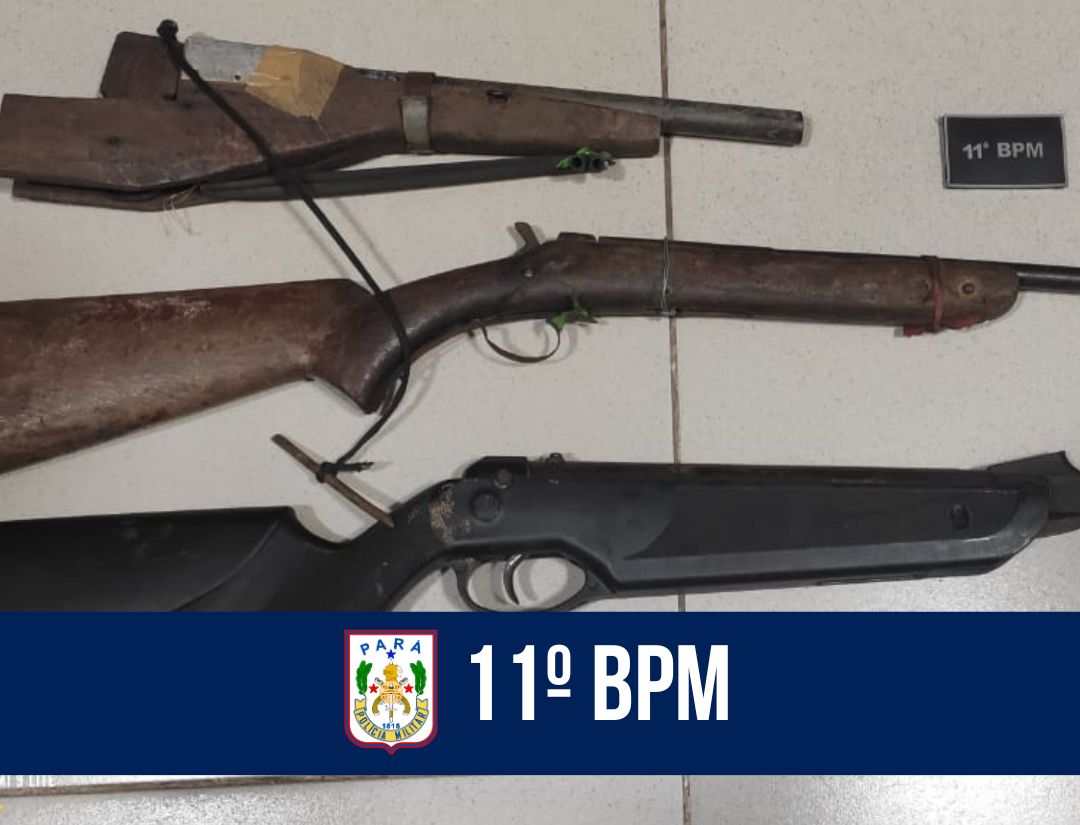 Em Capanema, 11º BPM apreende três armas de fogo 