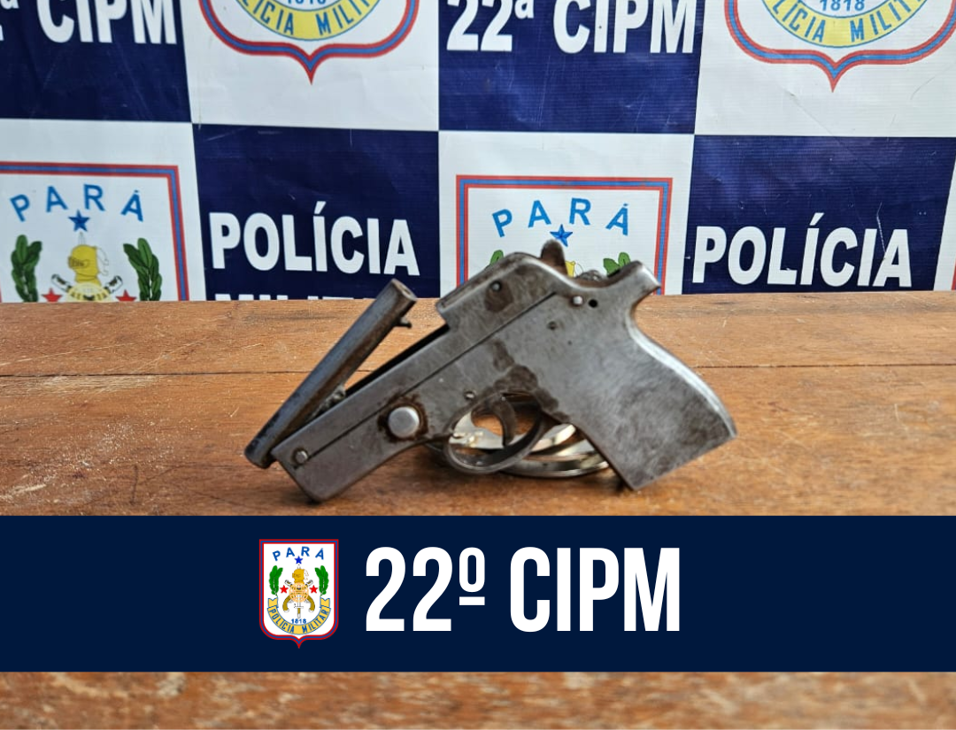 Em Portel, 22ª CIPM apreende arma de fogo e motocicleta